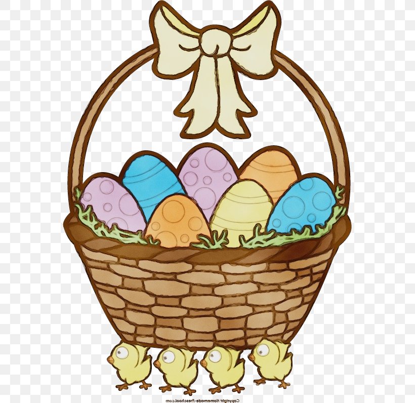 Easter Egg Background, PNG, 571x796px, Watercolor, Basket, Drawing, Easter, Easter Basket Download Free