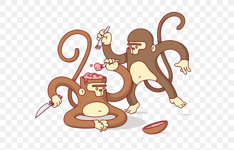 Monkey Illustrator Art Illustration, PNG, 600x525px, Monkey, Art, Cartoon, Character, Designer Download Free