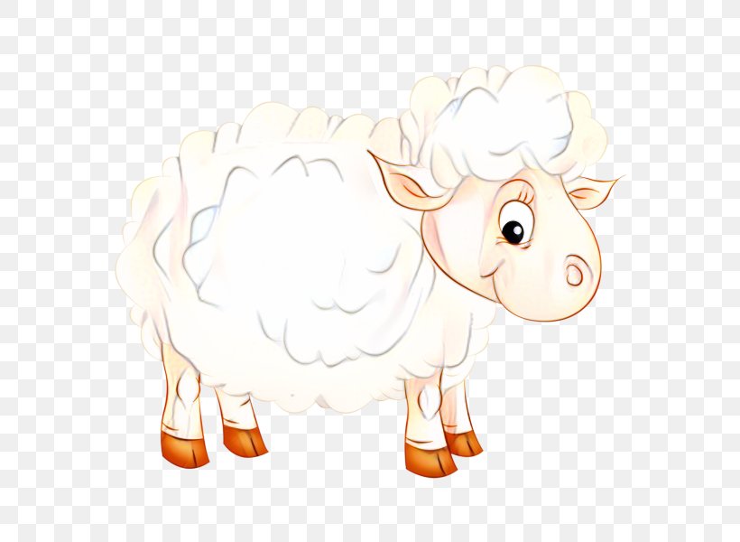 Sheep Cattle Illustration Clip Art Goat, PNG, 600x600px, Sheep, Animal Figure, Bovine, Cartoon, Cattle Download Free