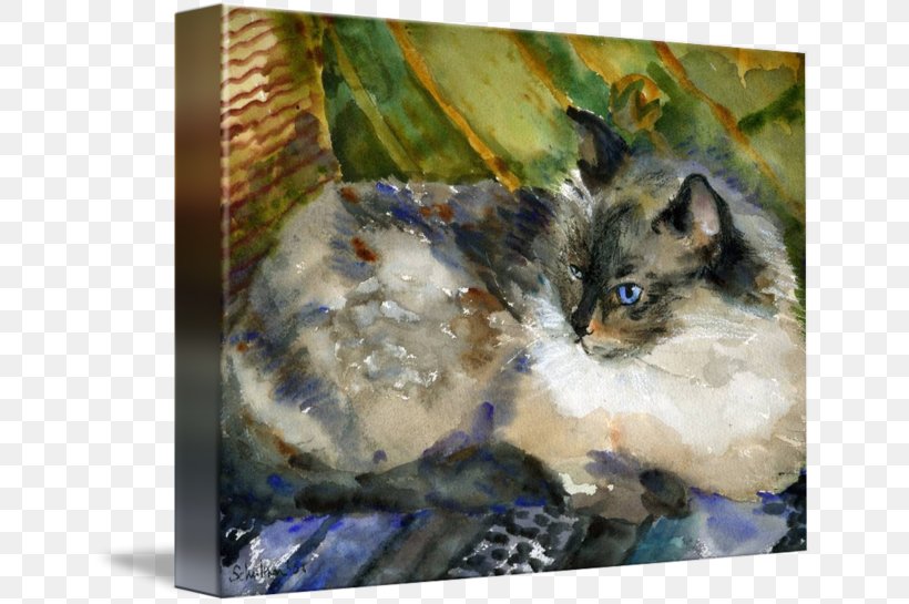Siamese Cat Ragdoll Kitten Felidae Painting, PNG, 650x545px, Siamese Cat, Animal, Art, Carnivoran, Cat Download Free