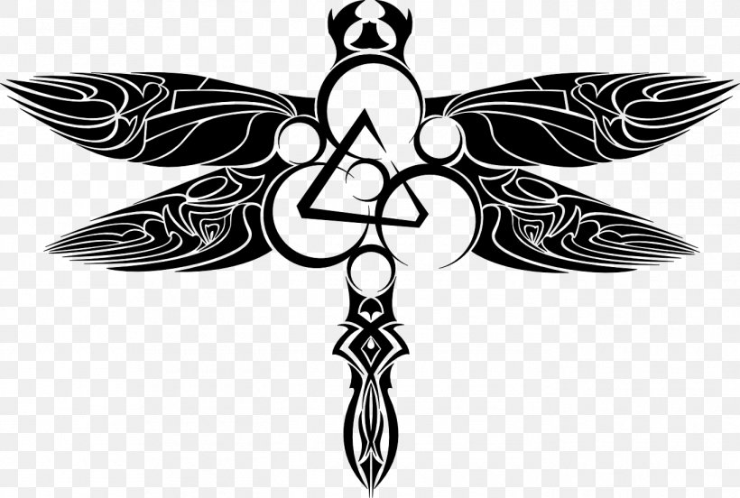 Tattoo Drawing Symbol Stencil, PNG, 1370x923px, Tattoo, Black And White, Celtic Knot, Coheed And Cambria, Dragonfly Download Free