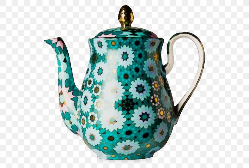 Teapot Kettle Earthenware Porcelain Pottery, PNG, 555x555px, Watercolor, Ceramic, Earthenware, Green, Kettle Download Free