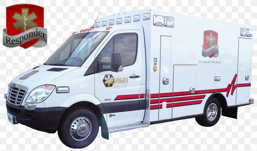 Ambulance Emergency Vehicle Car Braun Industries, Inc., PNG, 850x500px, Ambulance, Automotive Exterior, Brand, Campervans, Car Download Free