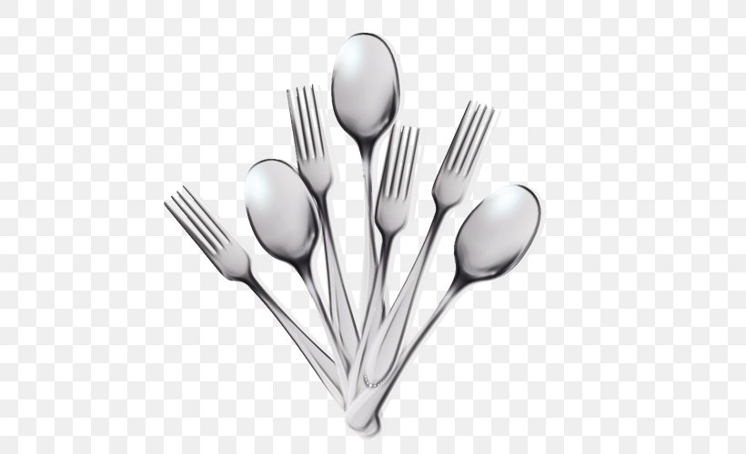 Cutlery Spoon Tableware Fork Kitchen Utensil, PNG, 500x500px, Watercolor, Cutlery, Dishware, Fork, Household Silver Download Free