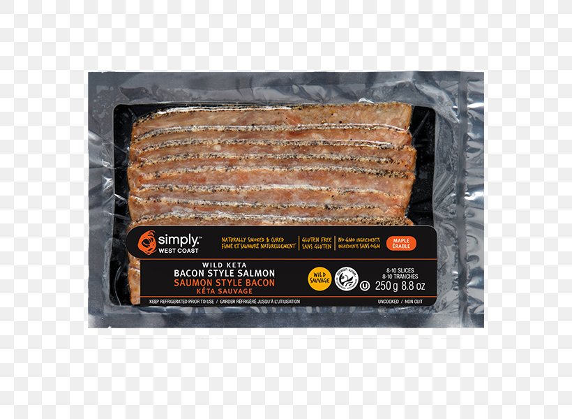 Bacon Smoked Salmon Meat Food, PNG, 600x600px, Bacon, Animal Source Foods, Chum Salmon, Fish, Flavor Download Free