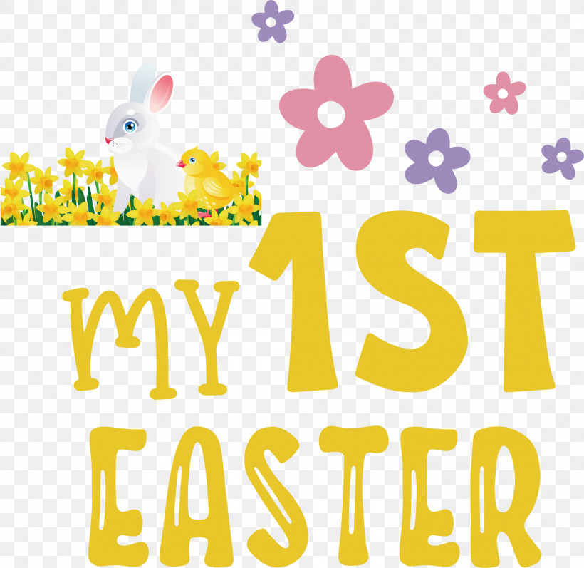 Happy Easter Day My 1st Easter, PNG, 3000x2916px, Happy Easter Day, Behavior, Floral Design, Happiness, Line Download Free