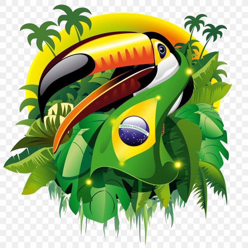 Brazil Parrot Bird Toco Toucan, PNG, 1024x1024px, Brazil, Art, Bird, Cartoon,  Fictional Character Download Free