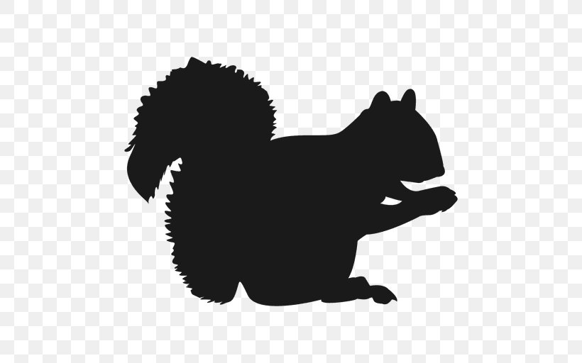 Squirrel Clip Art Vector Graphics Illustration Silhouette, PNG, 512x512px, Squirrel, Animal Figure, Bear, Blackandwhite, Cartoon Download Free