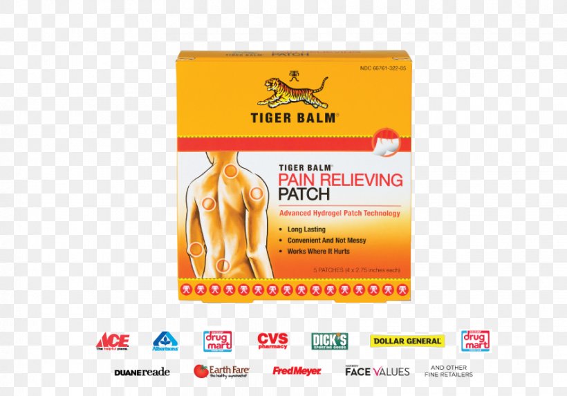 Tiger Balm Transdermal Analgesic Patch Liniment Arthritis Muscle Pain, PNG, 886x620px, Tiger Balm, Arthritis, Back Pain, Brand, Cream Download Free