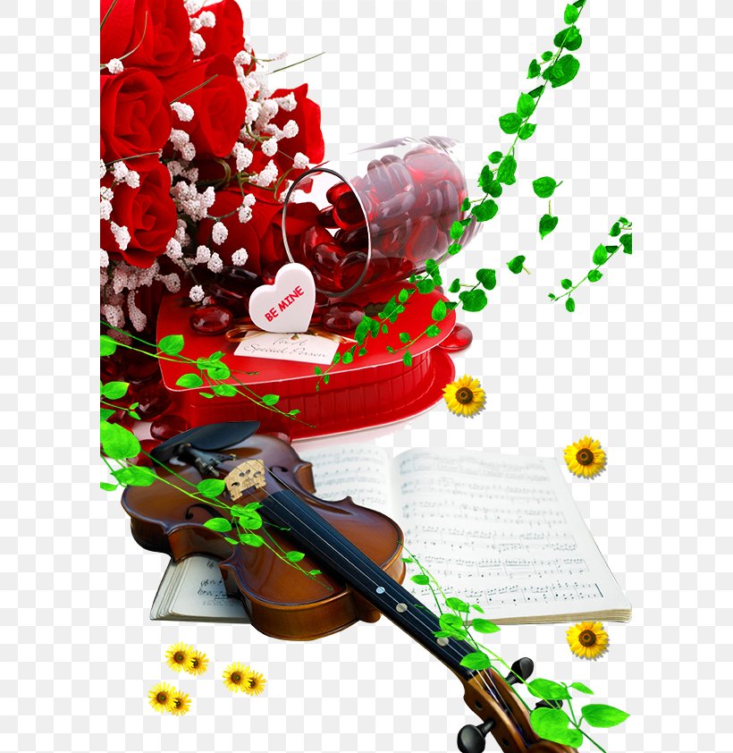Violin Gift Valentines Day, PNG, 595x842px, Watercolor, Cartoon, Flower, Frame, Heart Download Free