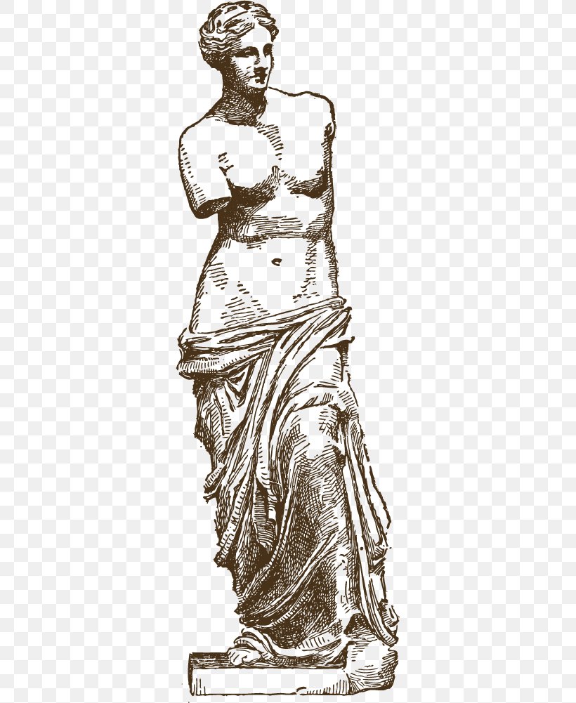 Venus De Milo Statue Marble Sculpture Clip Art, PNG, 319x1001px, Venus De Milo, Ancient Greek Sculpture, Art, Artwork, Black And White Download Free