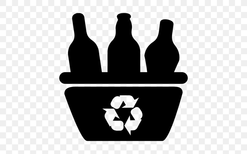 Bottle Recycling Symbol Logo Plastic, PNG, 512x512px, Bottle, Black, Black And White, Bottle Recycling, Drinkware Download Free