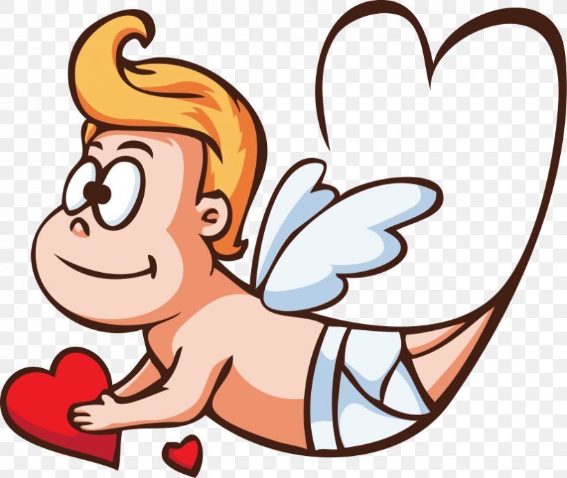Cupid Cartoon Illustration, PNG, 824x696px, Watercolor, Cartoon, Flower, Frame, Heart Download Free