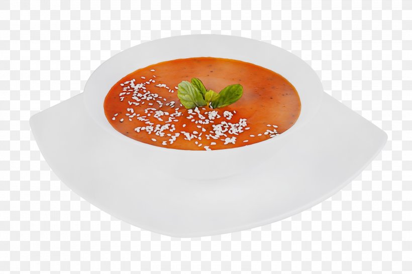 Food Dish Gazpacho Soup Cuisine, PNG, 3000x2000px, Watercolor, Cuisine, Dish, Dishware, Food Download Free