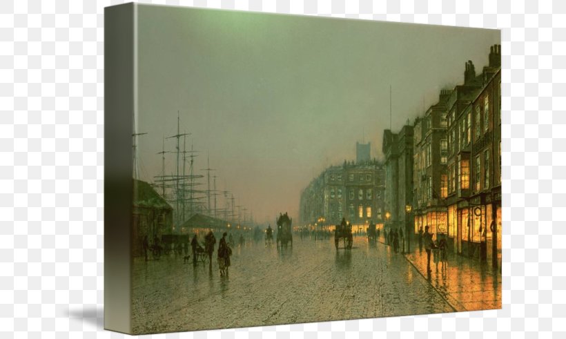 Liverpool From Wapping A Moonlit Lane Painting Canvas, PNG, 650x491px, Liverpool, Art, Art Museum, Artist, Canvas Download Free