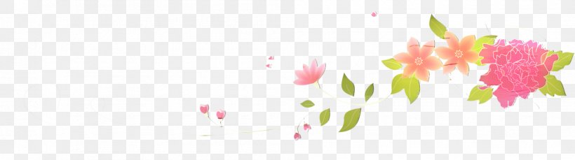 Pink Flower Cartoon, PNG, 1992x558px, Pink M, Closeup, Computer, Floral Design, Flower Download Free