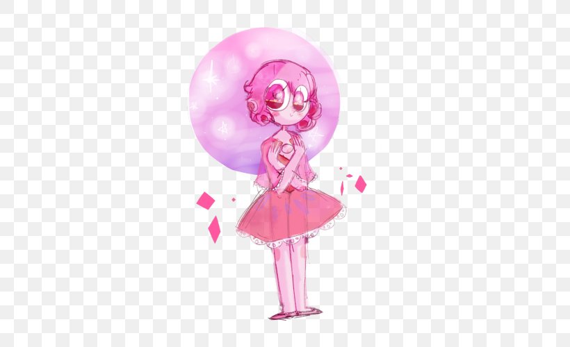 Illustration Cartoon Pink M Character Fiction, PNG, 500x500px, Cartoon, Balloon, Character, Fiction, Fictional Character Download Free