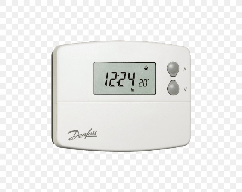 Room Thermostat Danfoss Central Heating Heater, PNG, 650x650px, Thermostat, Boiler, Central Heating, Danfoss, Electronics Download Free