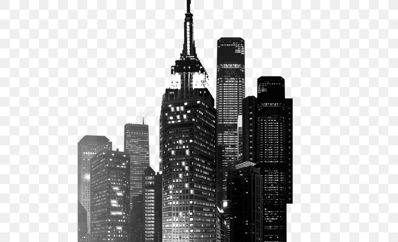 City Silhouette Download Computer File, PNG, 500x500px, City, Black And White, Building, Cityscape, Drawing Download Free