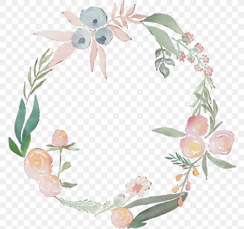 Watercolor Flower Wreath, PNG, 769x770px, Watercolor, Art, Floral Design, Flower, Garland Download Free