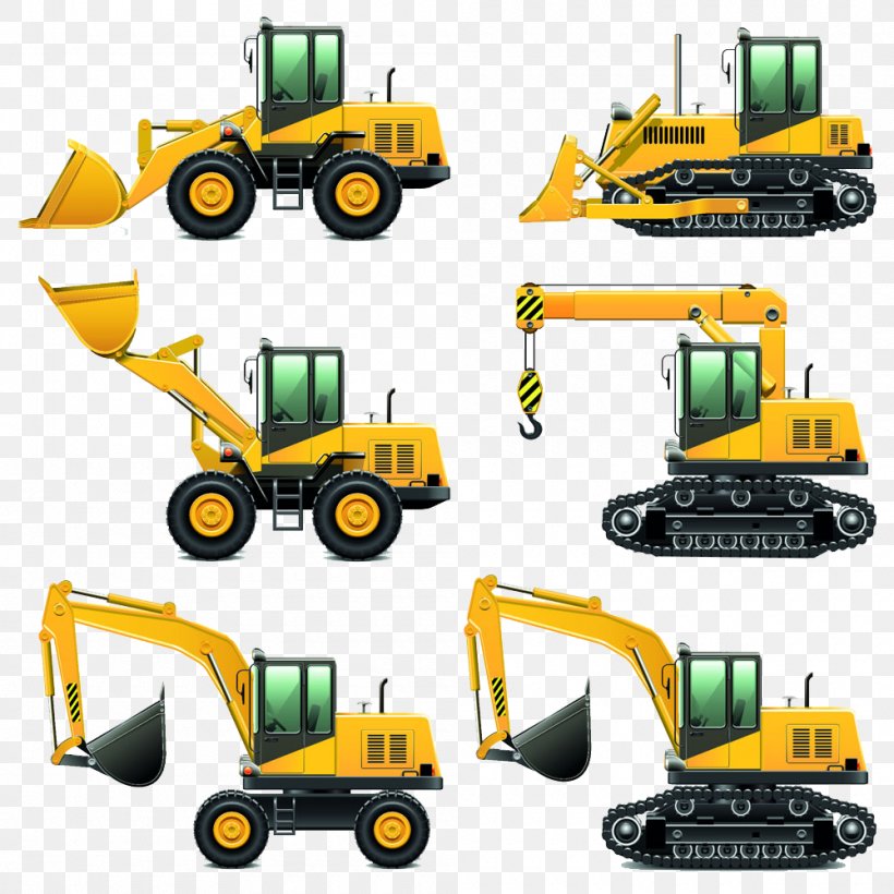 Heavy Equipment Architectural Engineering Excavator Vehicle, PNG, 1000x1000px, Heavy Machinery, Architectural Engineering, Automotive Design, Backhoe Loader, Bulldozer Download Free