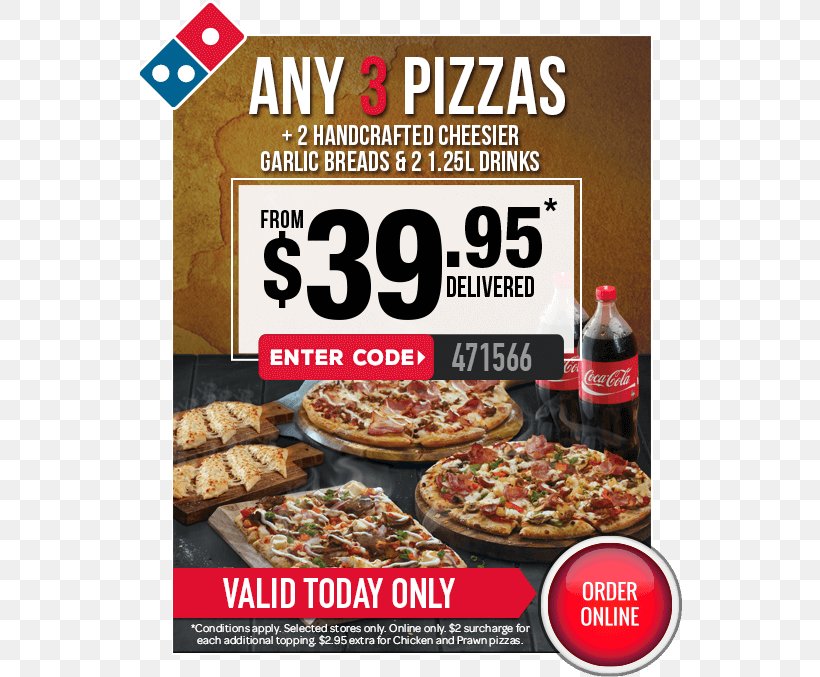 Pizza Fast Food Garlic Bread Take-out Junk Food, PNG, 545x677px, Pizza, Advertising, Appetizer, Convenience Food, Coupon Download Free