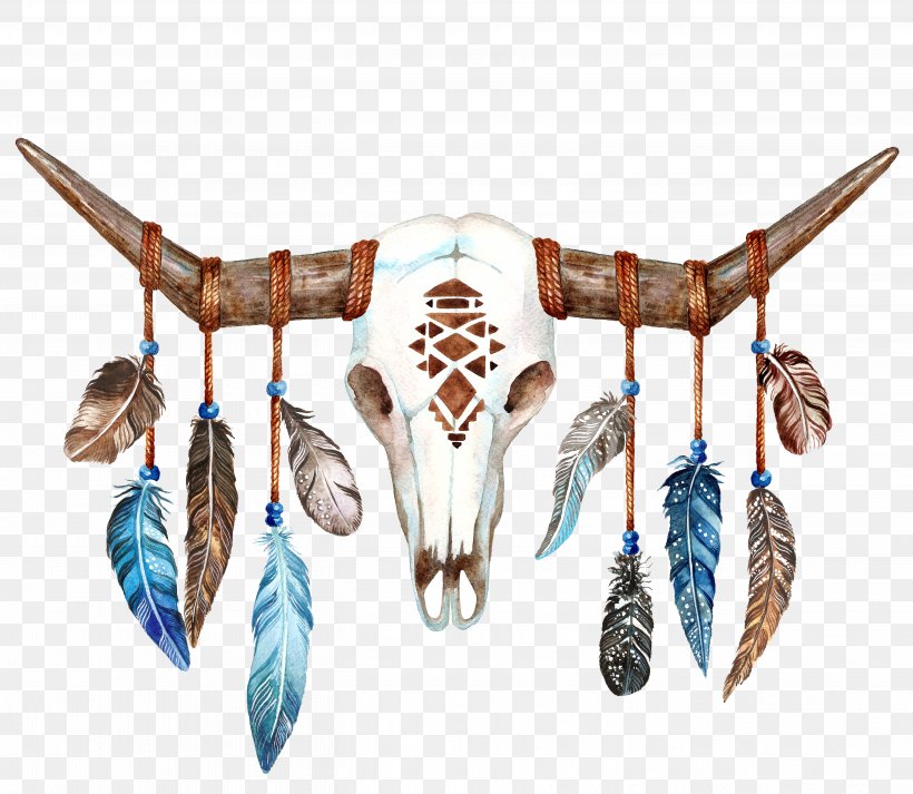 Texas Longhorn Skull Bull Boho-chic, PNG, 5444x4740px, Texas Longhorn, Bohemianism, Bohochic, Bull, Cattle Download Free