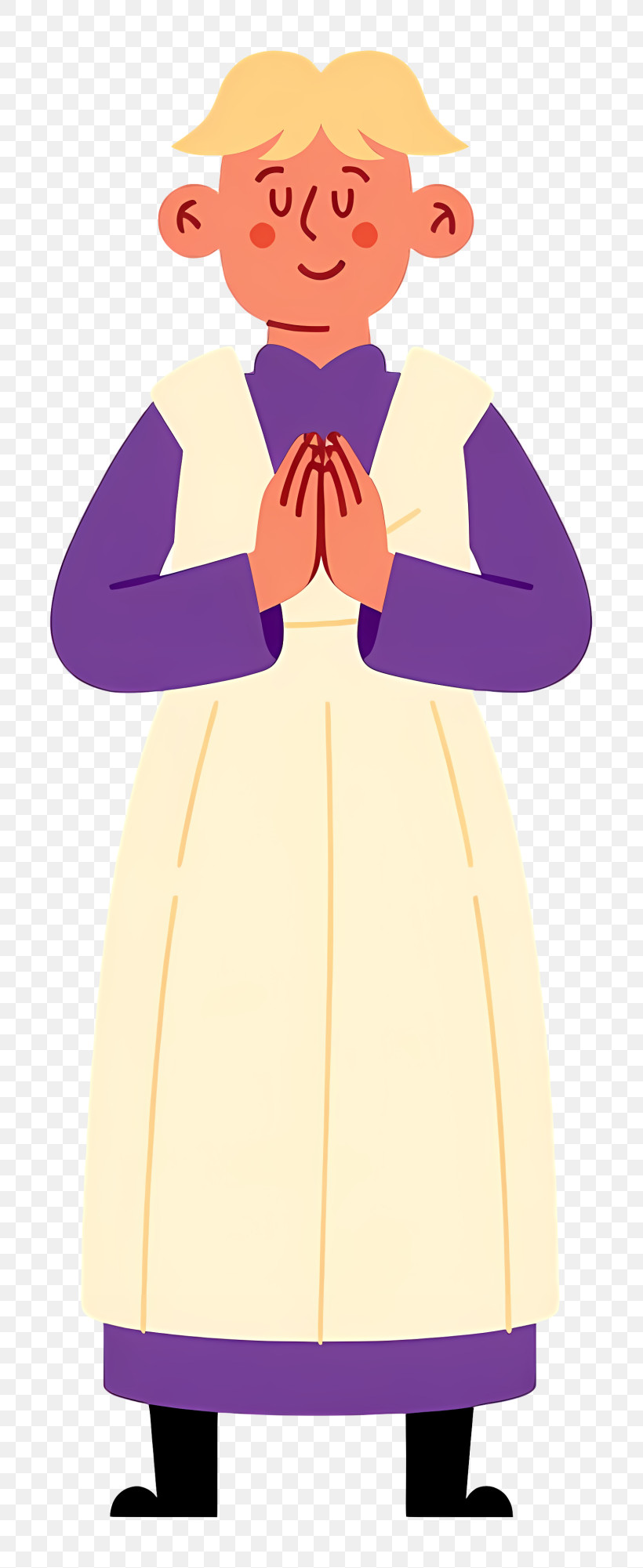Blonde Woman Praying PNG