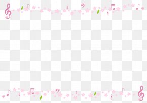 Cherry Blossoms And Tone Symbol Frame. PNG