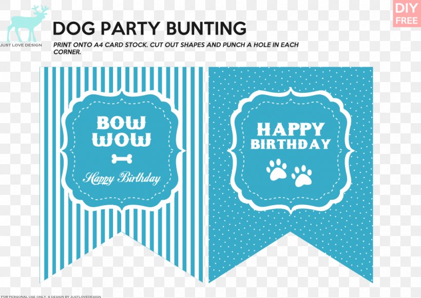 Paper Birthday Bunting Dog Hello Kitty, PNG, 1032x732px, Paper, Aqua, Area, Banner, Birthday Download Free