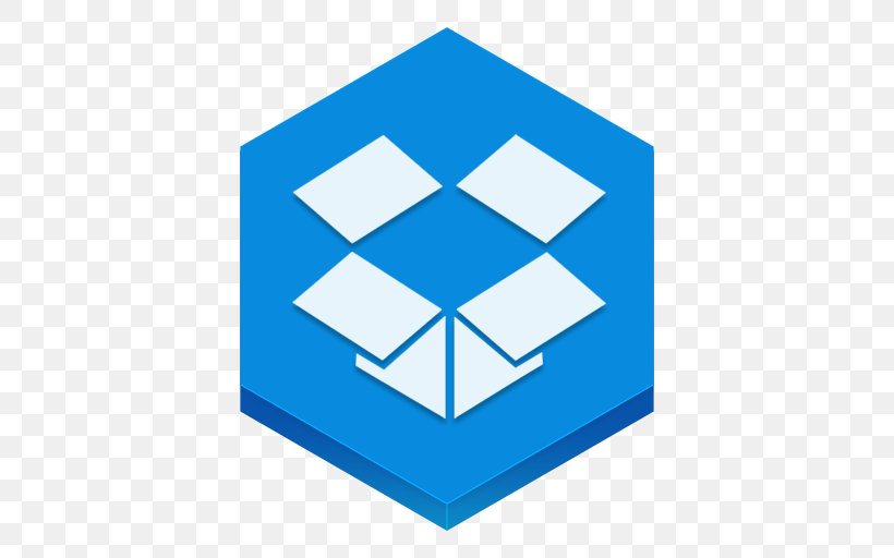 Blue Square Angle Symmetry, PNG, 512x512px, Dropbox, Area, Blue, Box, Brand Download Free