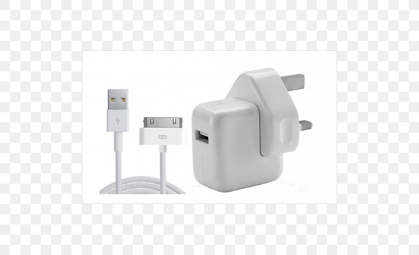 IPhone 4S IPad 2 IPad 4 IPad 3 Battery Charger, PNG, 500x500px, Iphone 4s, Ac Adapter, Adapter, Apple, Battery Charger Download Free