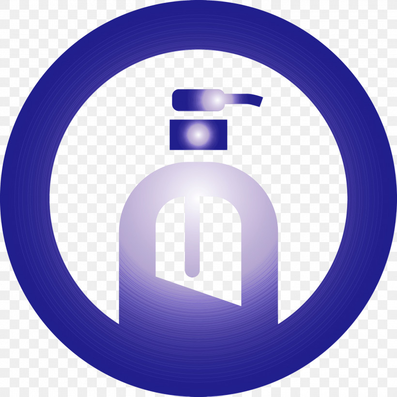 Blue Violet Electric Blue Symbol Circle, PNG, 3000x3000px, Hand Washing And Disinfection Liquid Bottle, Blue, Circle, Electric Blue, Logo Download Free