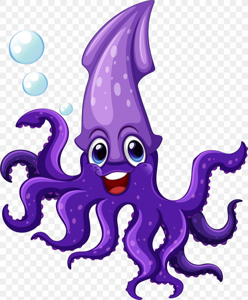 Squid Royalty-free Clip Art, PNG, 2776x3357px, Squid, Cephalopod, Digital Image, Fictional Character, Illustrator Download Free