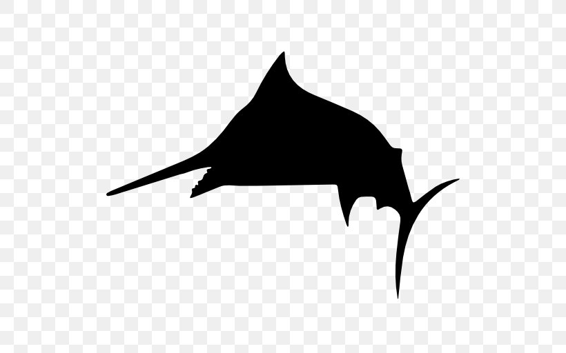 Swordfish Silhouette, PNG, 512x512px, Swordfish, Animal, Black, Black And White, Dolphin Download Free