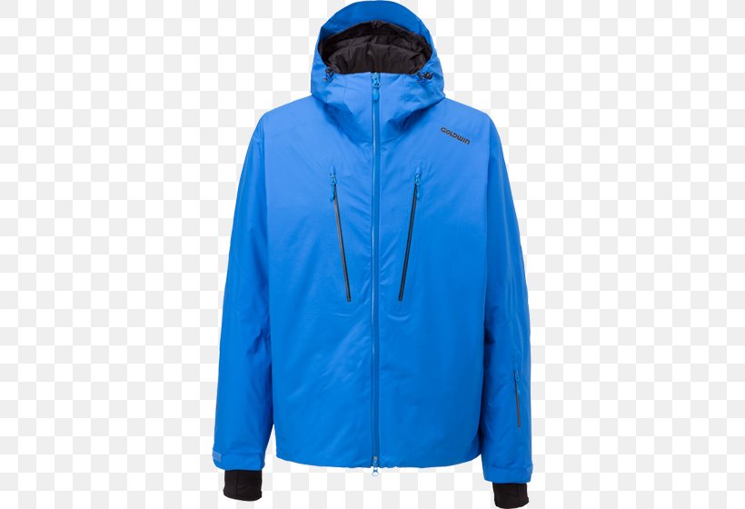 Jacket Gore-Tex Hoodie Polar Fleece Raincoat, PNG, 560x560px, Jacket, Blazer, Clothing, Cobalt Blue, Electric Blue Download Free