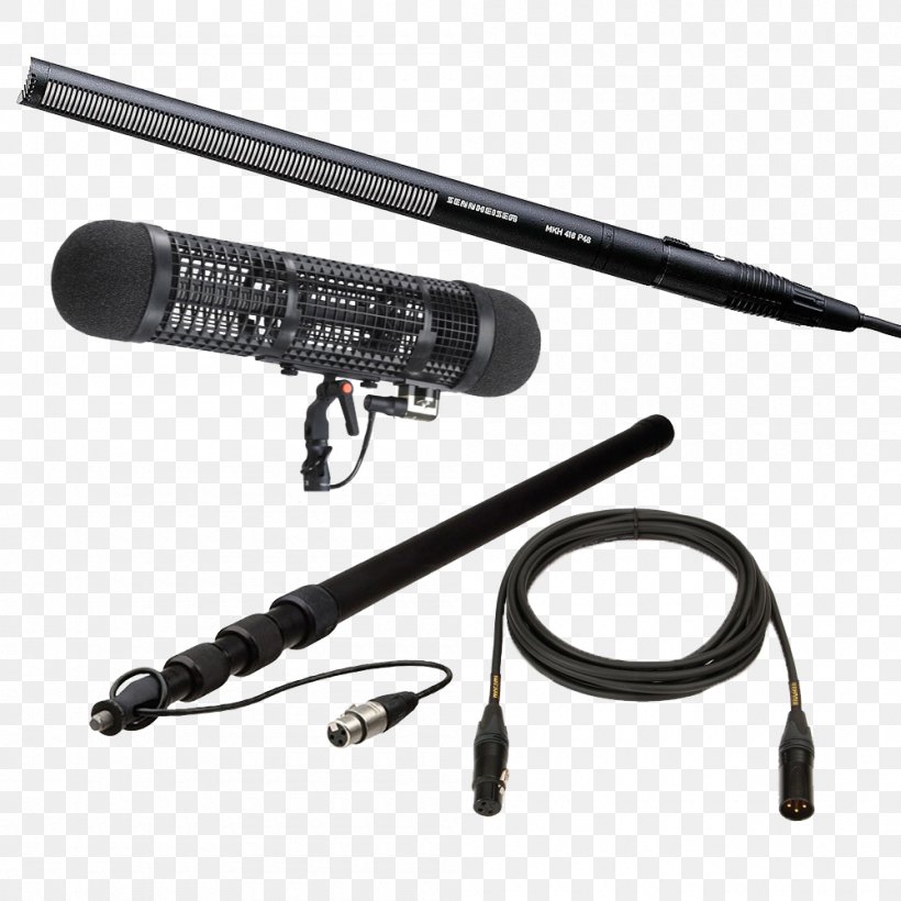 Lavalier Microphone Sennheiser MKH 416-P48 XLR Connector, PNG, 1000x1000px, Microphone, Electronics Accessory, Hardware, Lavalier Microphone, Phone Connector Download Free