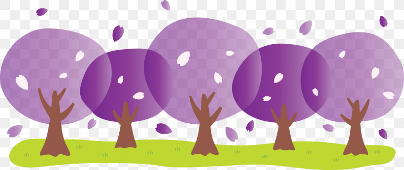 Abstract Spring Trees Abstract Spring, PNG, 3000x1266px, Abstract Spring Trees, Abstract Spring, Balloon, Cartoon, Lavender Download Free