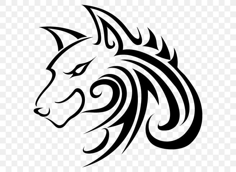 Gray Wolf Tattoo Drawing Clip Art, PNG, 600x600px, Gray Wolf, Art, Artwork, Black, Black And White Download Free