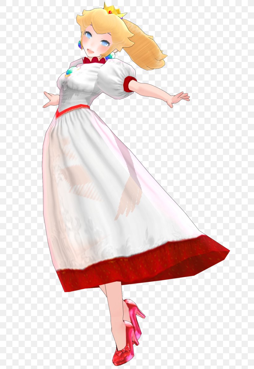 Princess Peach Tennis Rosalina MikuMikuDance Luigi, PNG, 670x1191px, Princess Peach, Art, Clothing, Costume, Costume Design Download Free