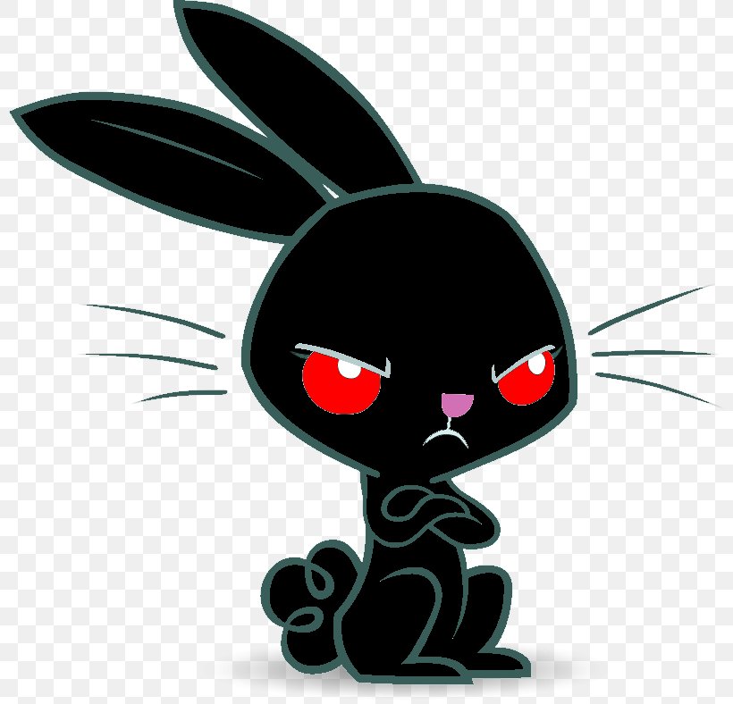 Rabbit Devil Easter Bunny Cat Hare, PNG, 800x788px, Rabbit, Angel, Animal, Black, Carnivoran Download Free