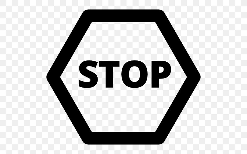 Stop Sign Clip Art, PNG, 512x512px, Stop Sign, Area, Black And White, Brand, Drawing Download Free