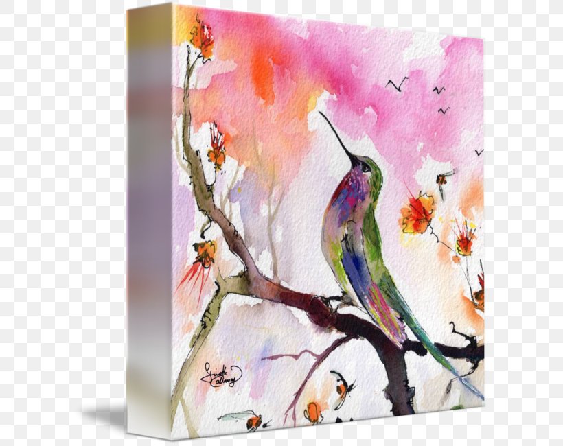 Watercolor Painting Hummingbird Fine Art, PNG, 606x650px, Watercolor Painting, Acrylic Paint, Art, Artist, Arts Download Free