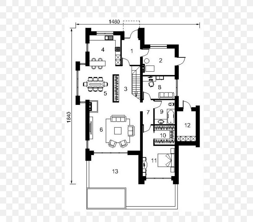 Floor Plan House Square Meter Building, PNG, 720x720px, Floor Plan, Area, Black And White, Building, Diagram Download Free