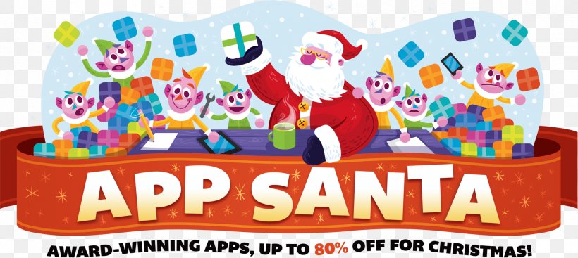 Santa Claus MacOS Mobile App App Store IOS, PNG, 1924x862px, Santa Claus, App Store, Apple, Bundle, Computer Software Download Free