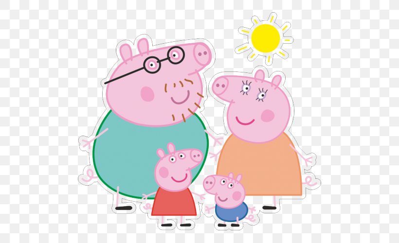 Wall Decal Sticker George Pig Mural, PNG, 500x500px, Wall Decal, Area, Cartoon, Child, Decal Download Free