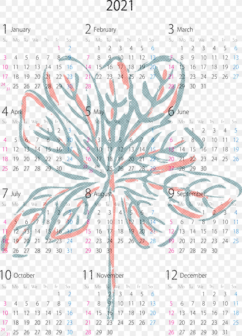 2021 Yearly Calendar, PNG, 2162x2999px, 2021 Yearly Calendar, 123456789101112, Calendar System, Elimina Olores Gatos Beox 500ml, Flora Download Free