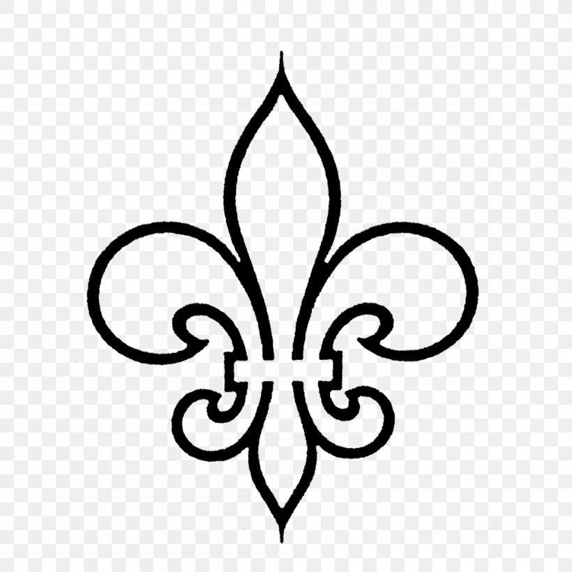 Fleur-de-lis New Orleans Saints Symbol Pattern, PNG, 1000x1000px, Fleurdelis, Area, Artwork, Barbie A Fairy Secret, Black And White Download Free