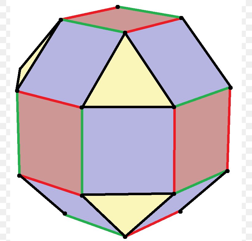 Rhombicuboctahedron Vertex Deltoidal Icositetrahedron Polyhedron Triangle, PNG, 754x784px, Rhombicuboctahedron, Area, Artwork, Ball, Clip Art Download Free