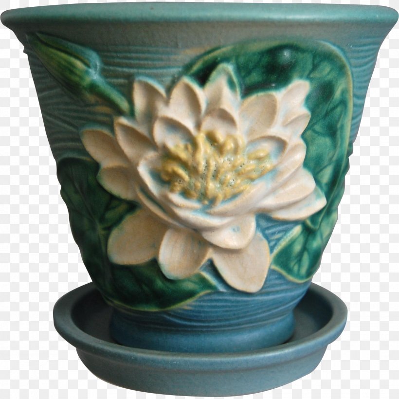Water Lily Vase Roseville Pottery Lilium, PNG, 1756x1756px, Vase, American Art Pottery, Artifact, Ceramic, Flower Download Free